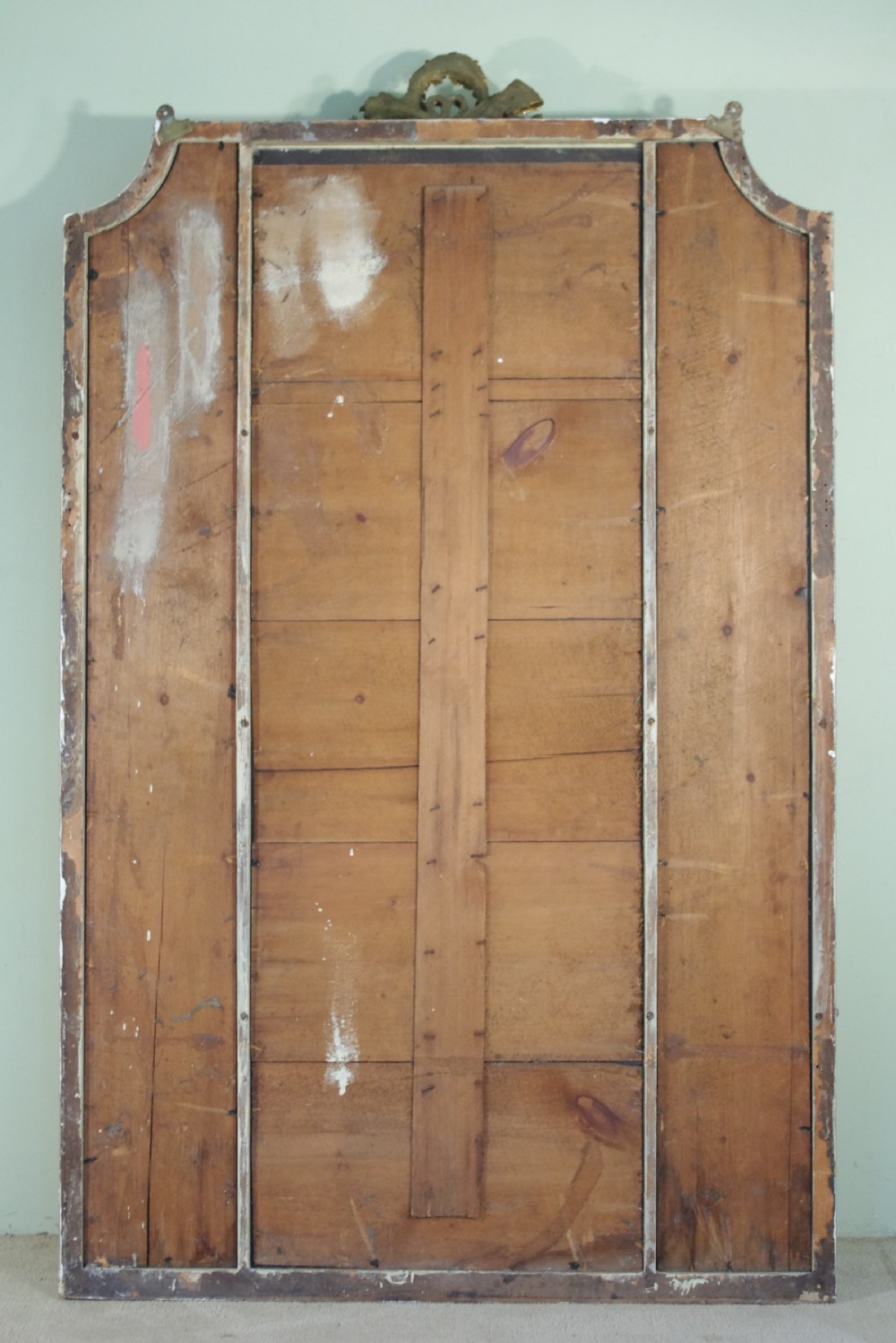 Large Victorian Painted and Parcel-Gilt Overmantle Mirror View X