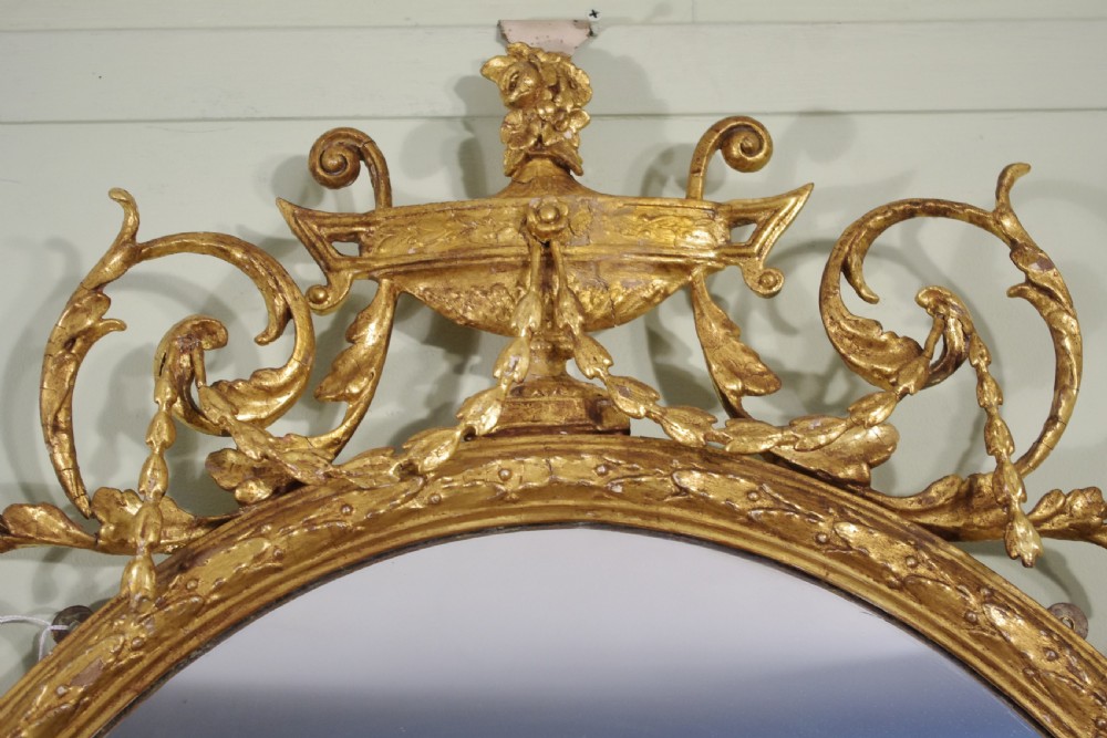 Gilt Adam Style Large Oval Wall Mirror View IV