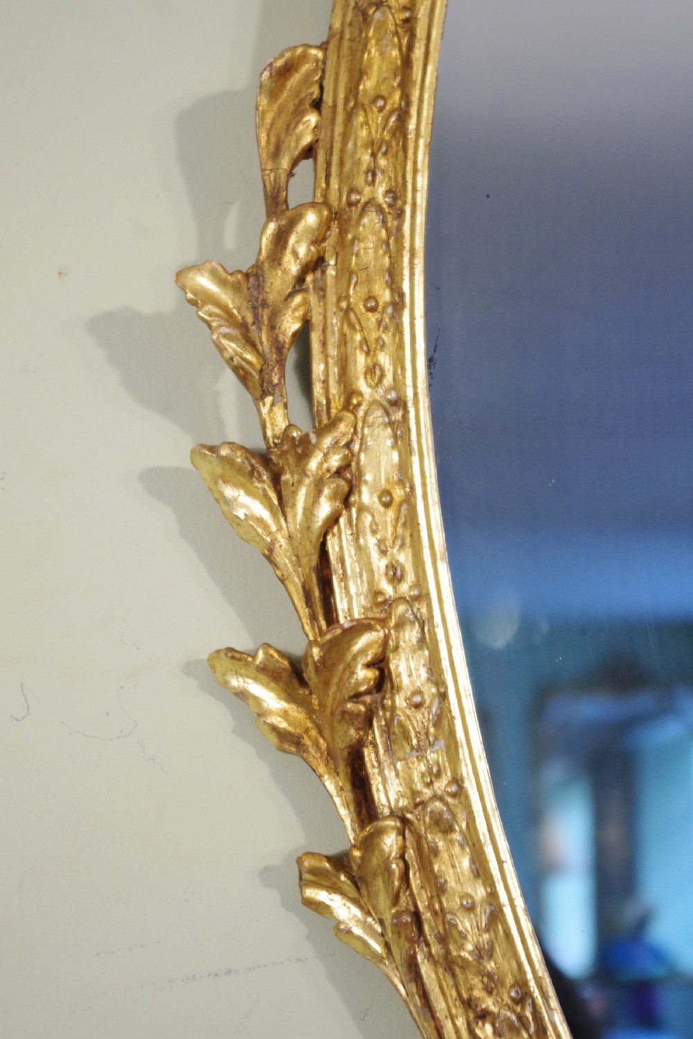 Gilt Adam Style Large Oval Wall Mirror View VII