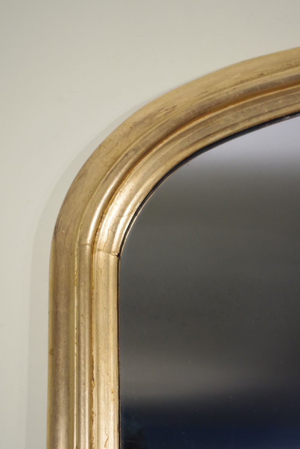 19th Century English Gilt Large Arch Top Overmantle Mirror View V