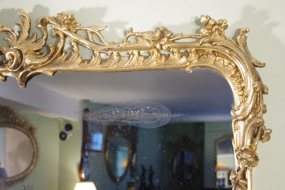 19th Century English Gilt Large Overmantle Mirror View III