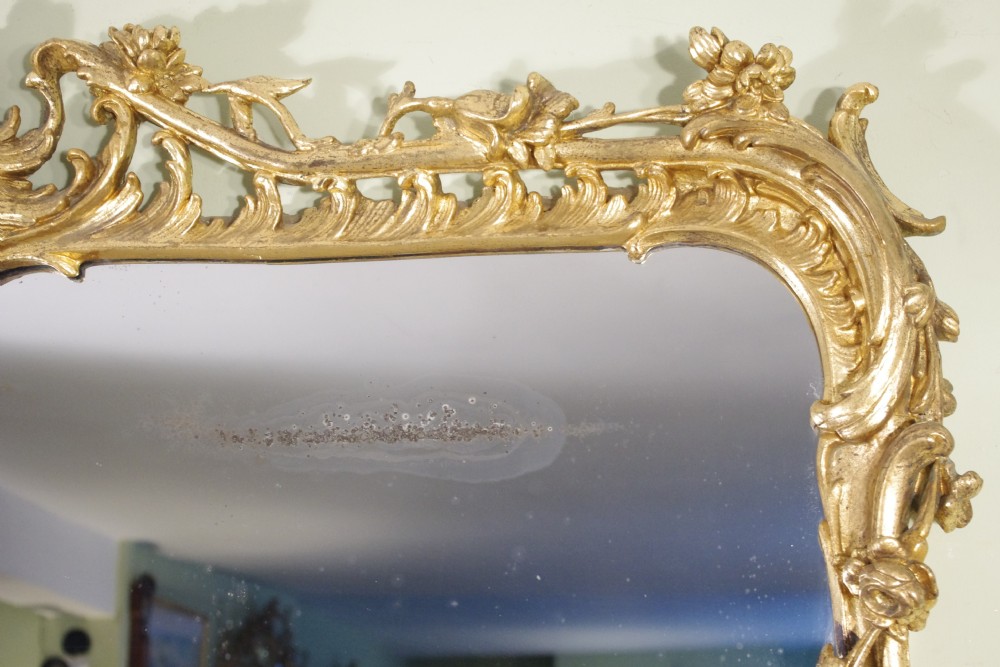 19th Century English Gilt Large Overmantle Mirror View V