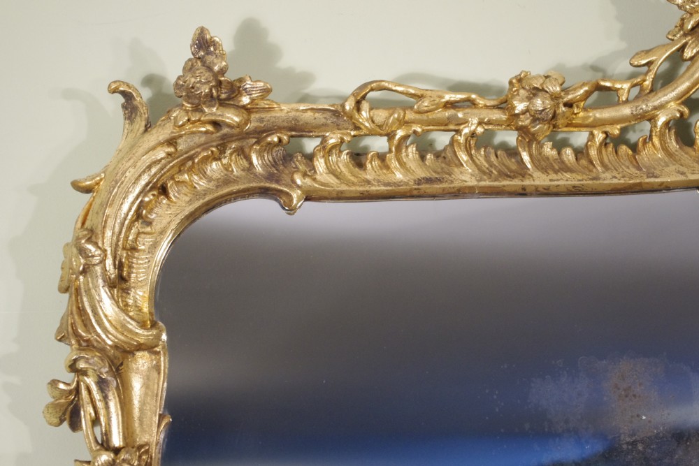 19th Century English Gilt Large Overmantle Mirror View VI
