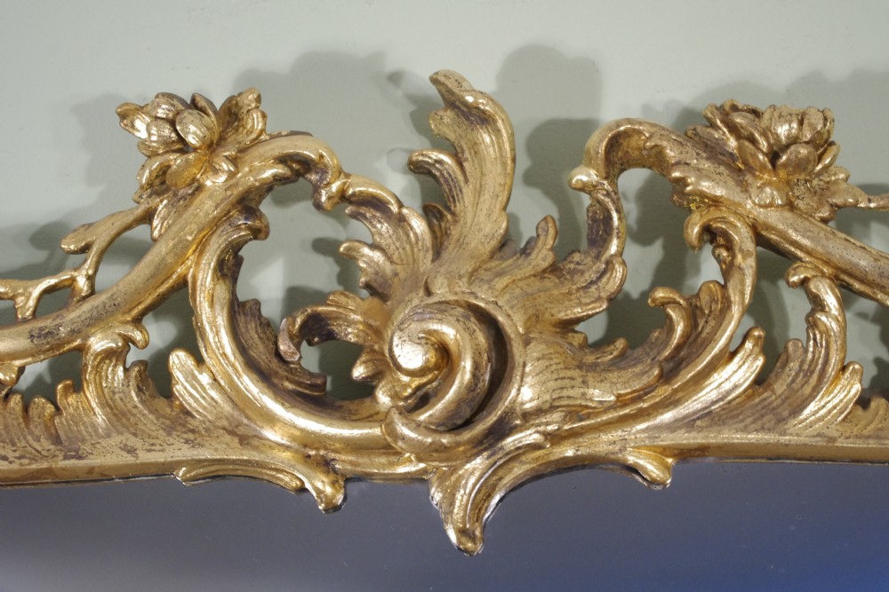 19th Century English Gilt Large Overmantle Mirror View IX