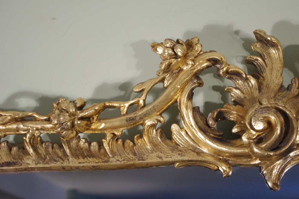19th Century English Gilt Large Overmantle Mirror View X