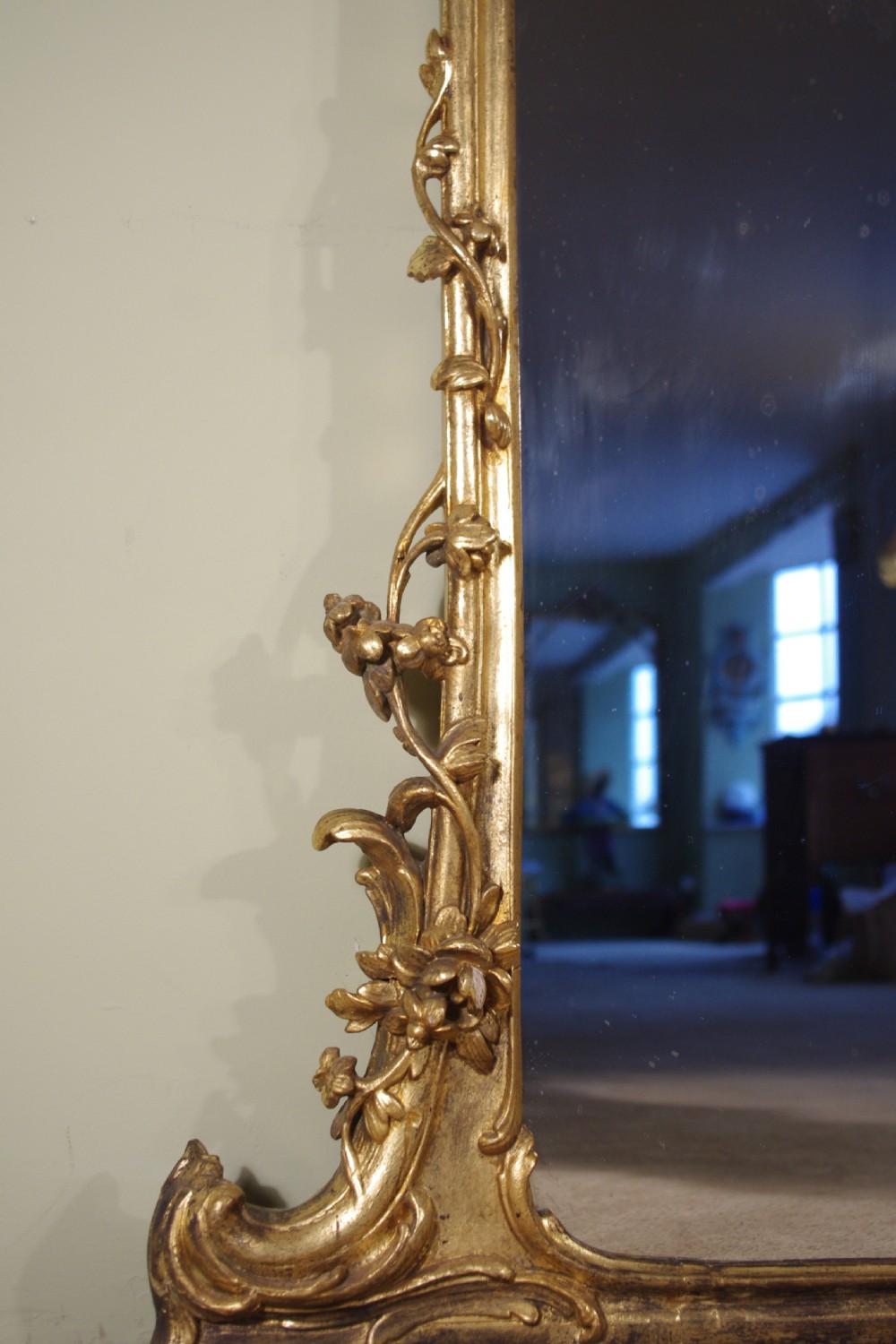 19th Century English Gilt Large Overmantle Mirror View XII