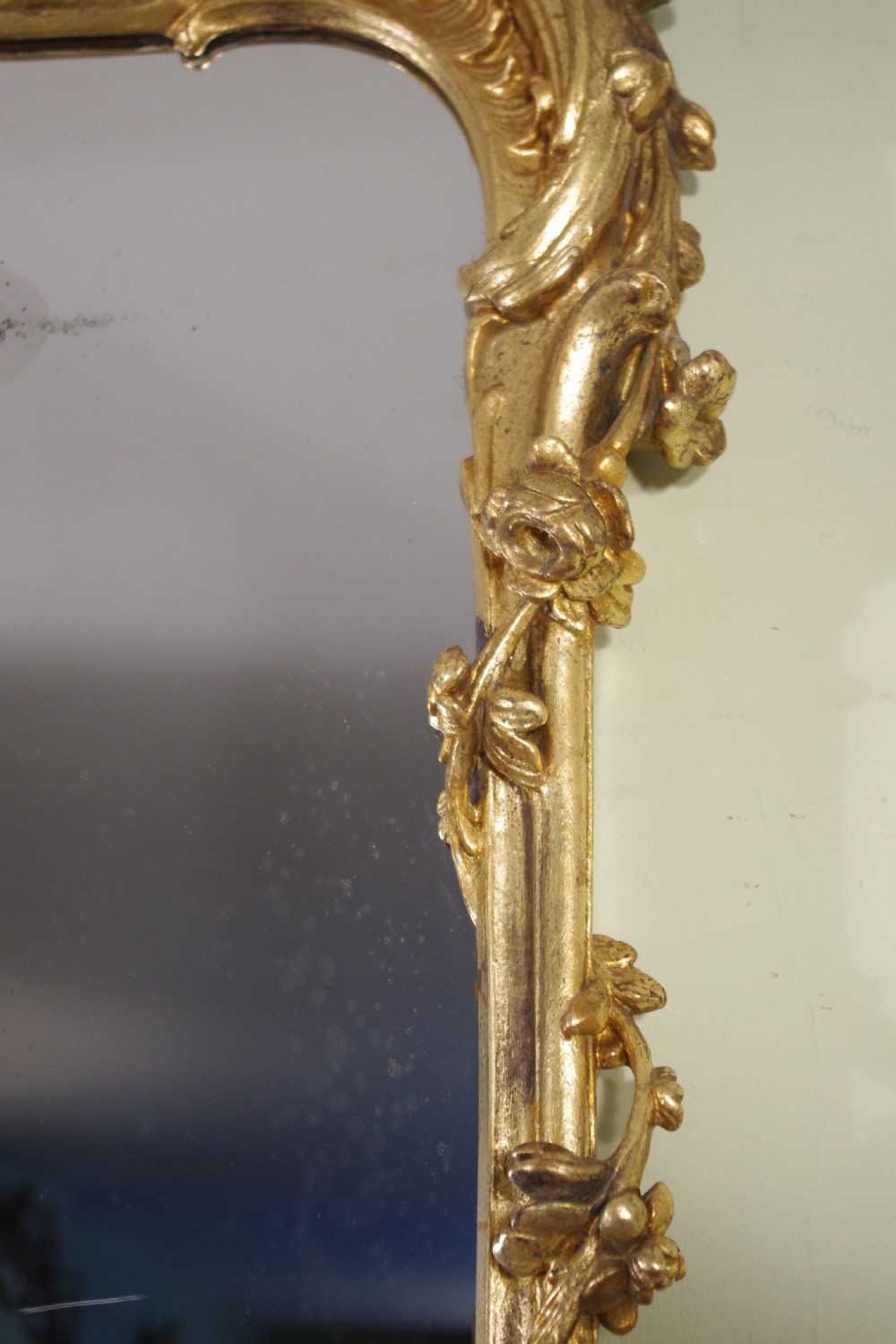 19th Century English Gilt Large Overmantle Mirror View XIV