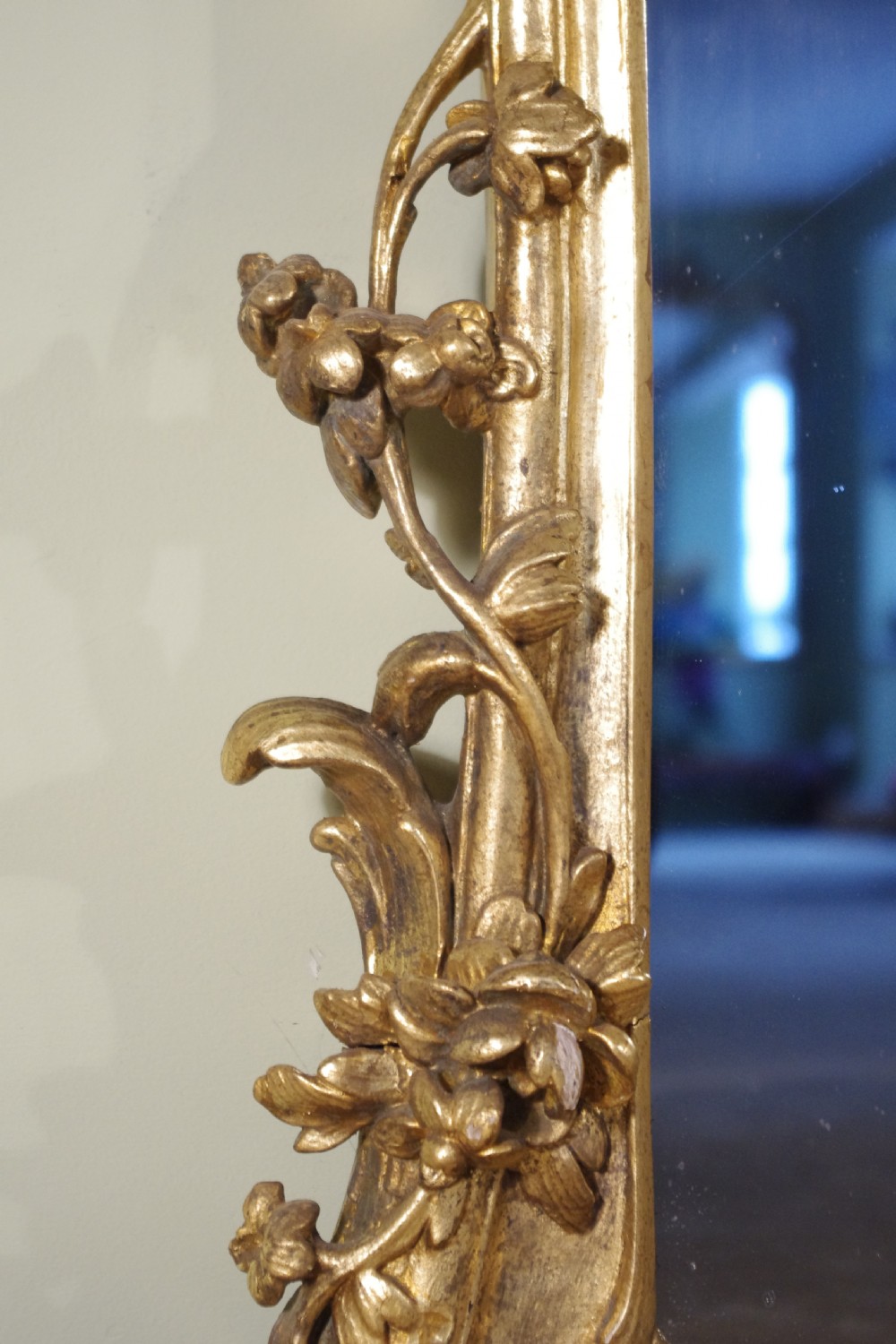 19th Century English Gilt Large Overmantle Mirror View XV