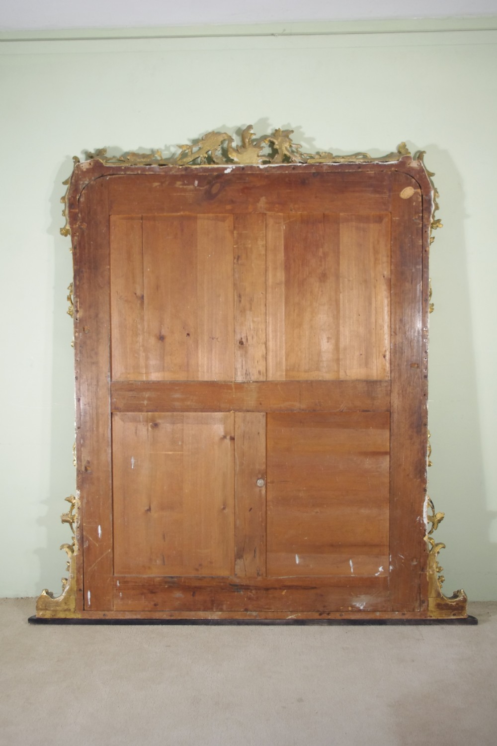 19th Century English Gilt Large Overmantle Mirror View XVI