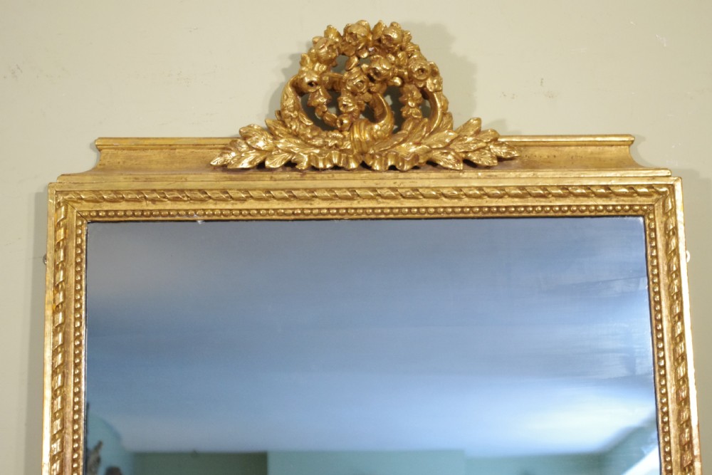 French Large Gilt Overmantle/Wall Mirror View II