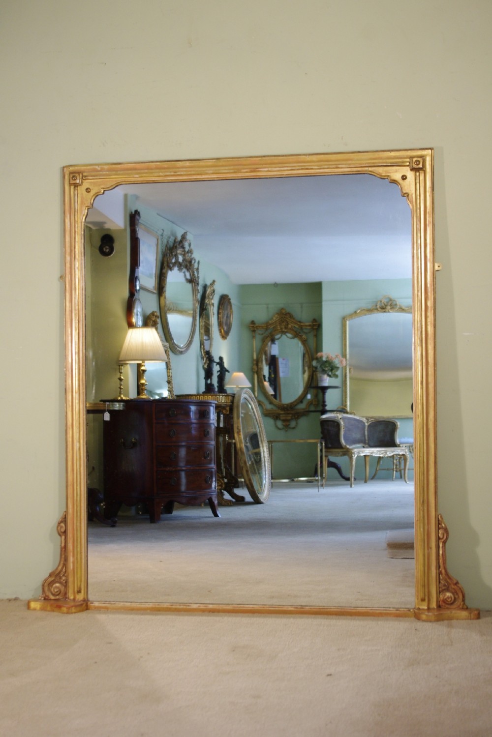 Gilt Large Overmantle Mirror