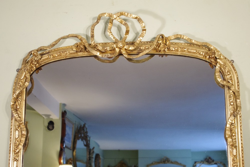 Victorian Gilt Large Arch Top Overmantle Mirror View II