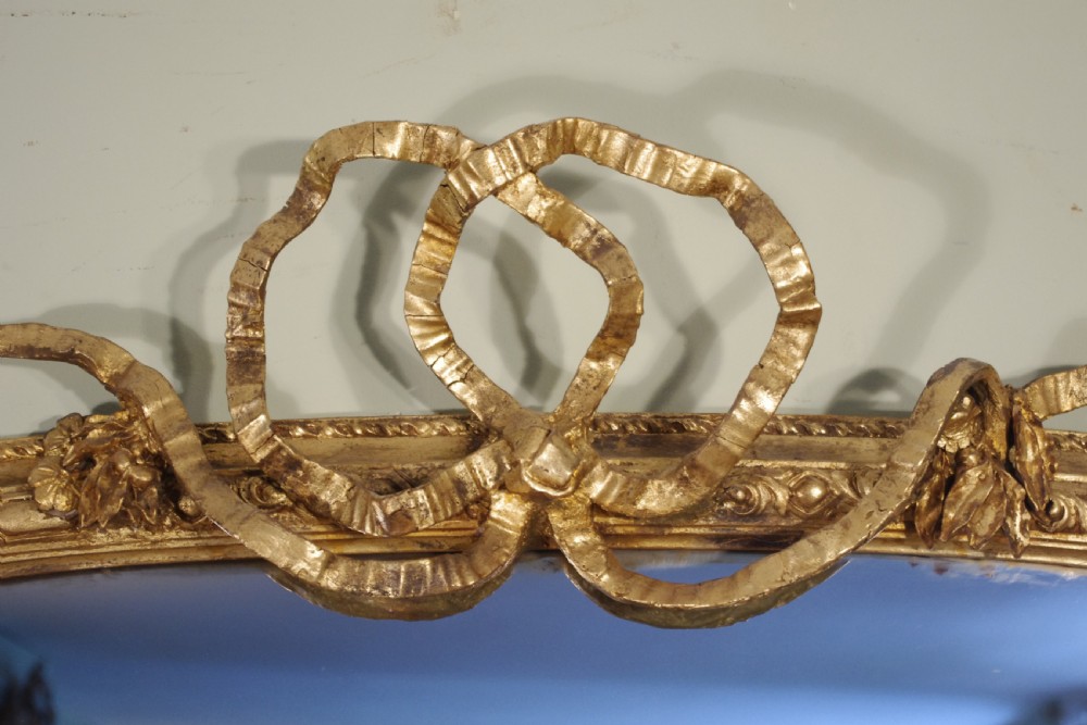 Victorian Gilt Large Arch Top Overmantle Mirror View IV