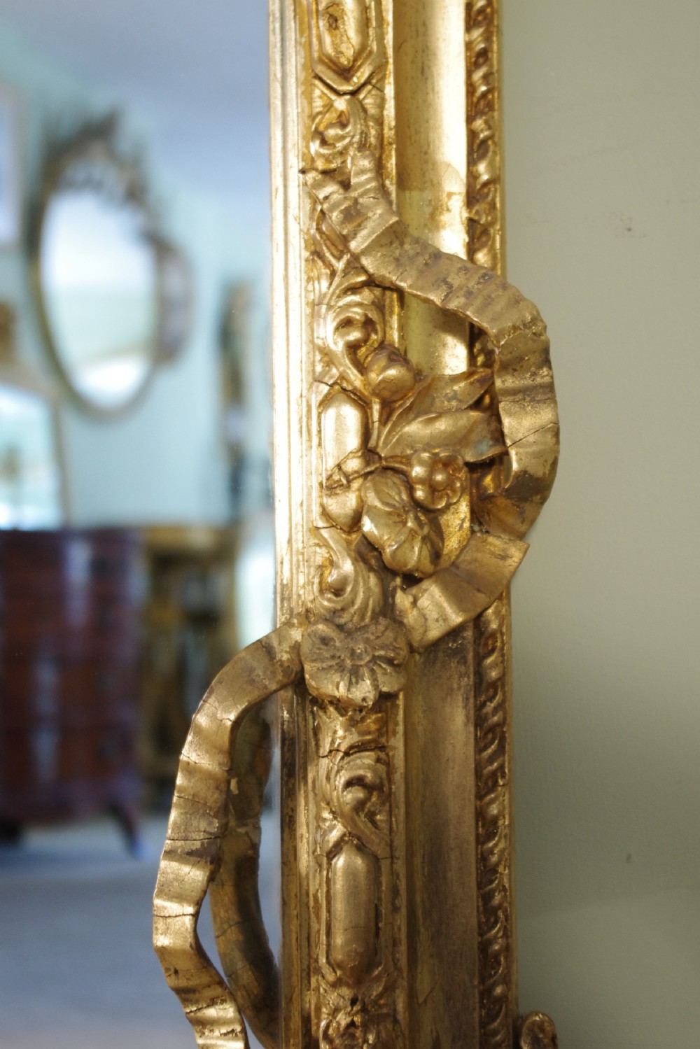 Victorian Gilt Large Arch Top Overmantle Mirror View XI