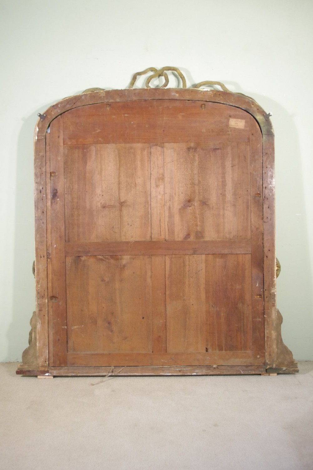 Victorian Gilt Large Arch Top Overmantle Mirror View XII