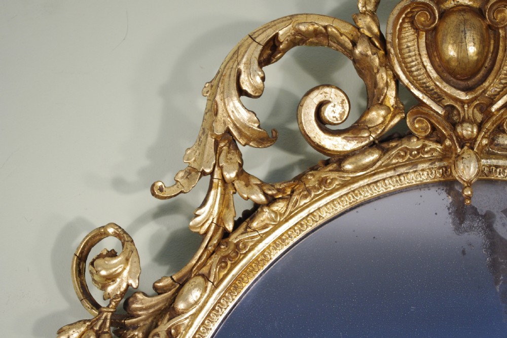 Victorian Gilt Oval Wall Mirror View VII