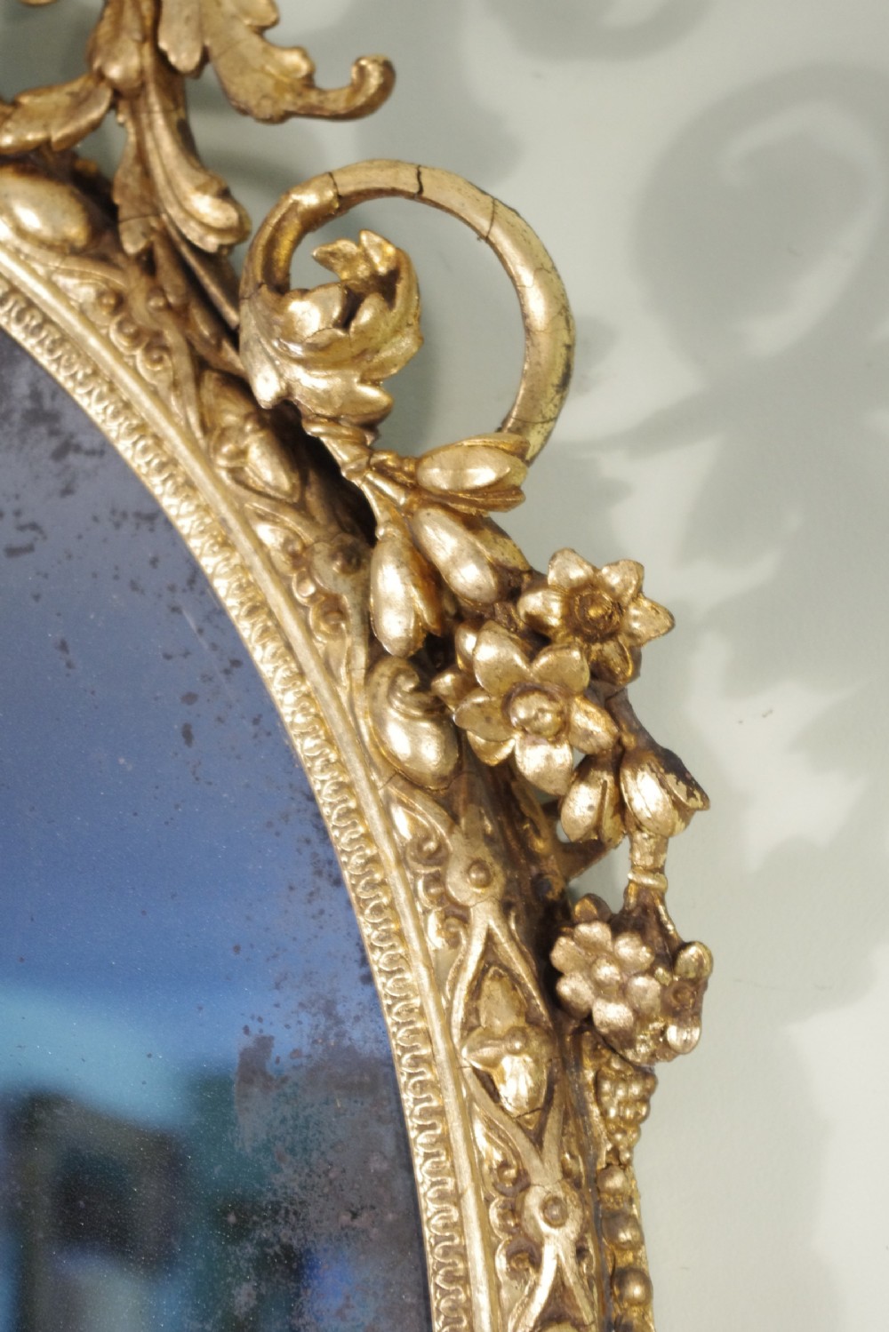 Victorian Gilt Oval Wall Mirror View VIII