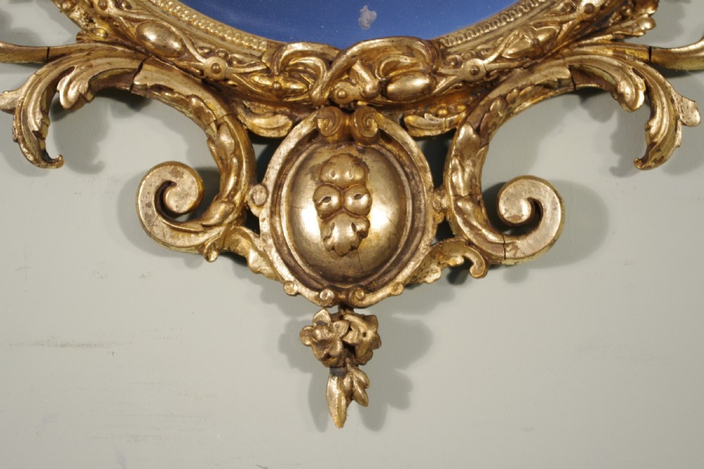 Victorian Gilt Oval Wall Mirror View IX