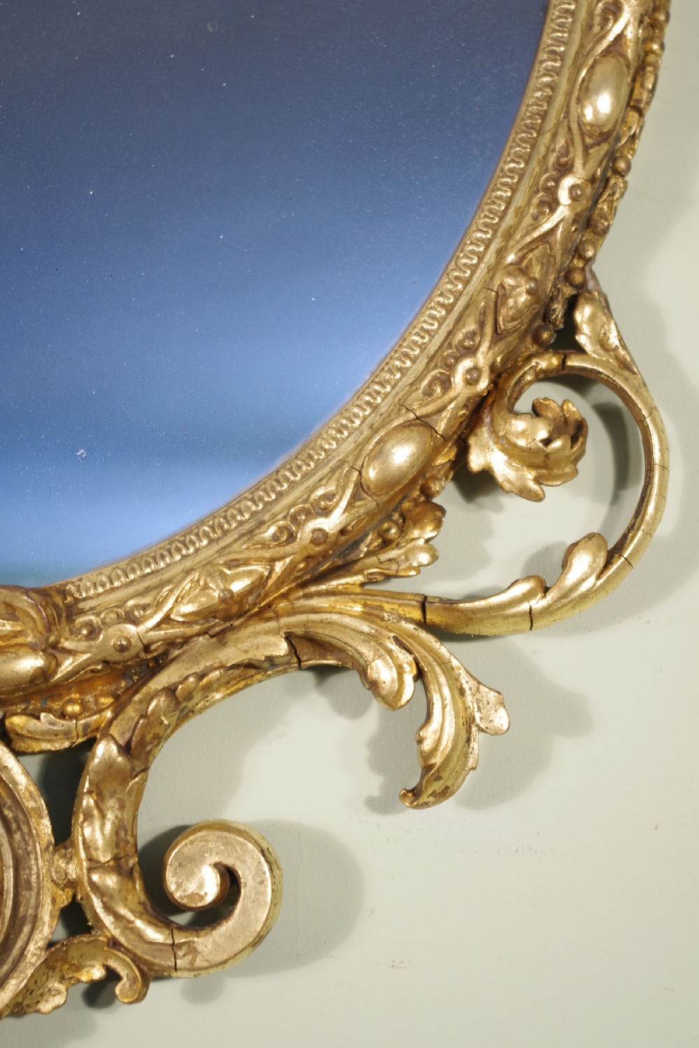 Victorian Gilt Oval Wall Mirror View X