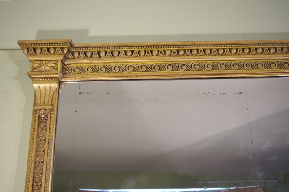 19th Century English Gilt Large Overmantle Mirror View III