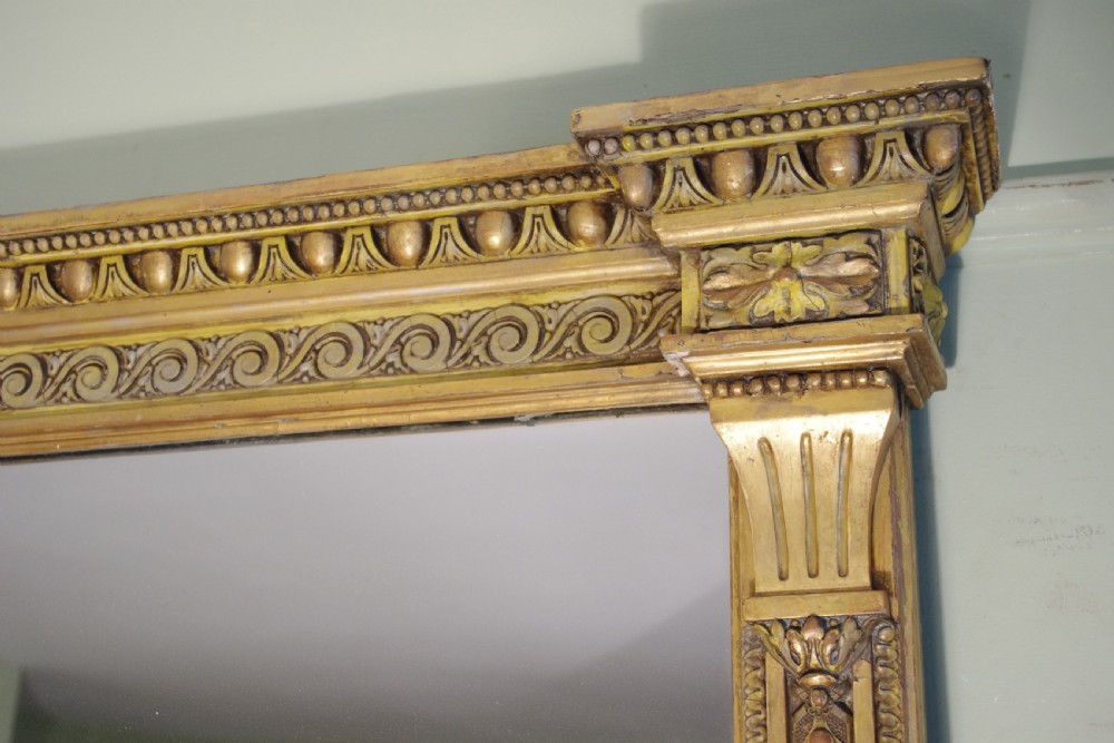19th Century English Gilt Large Overmantle Mirror View IV