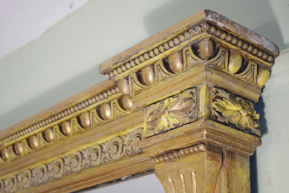 19th Century English Gilt Large Overmantle Mirror View VI