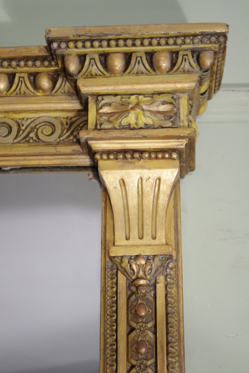19th Century English Gilt Large Overmantle Mirror View VII