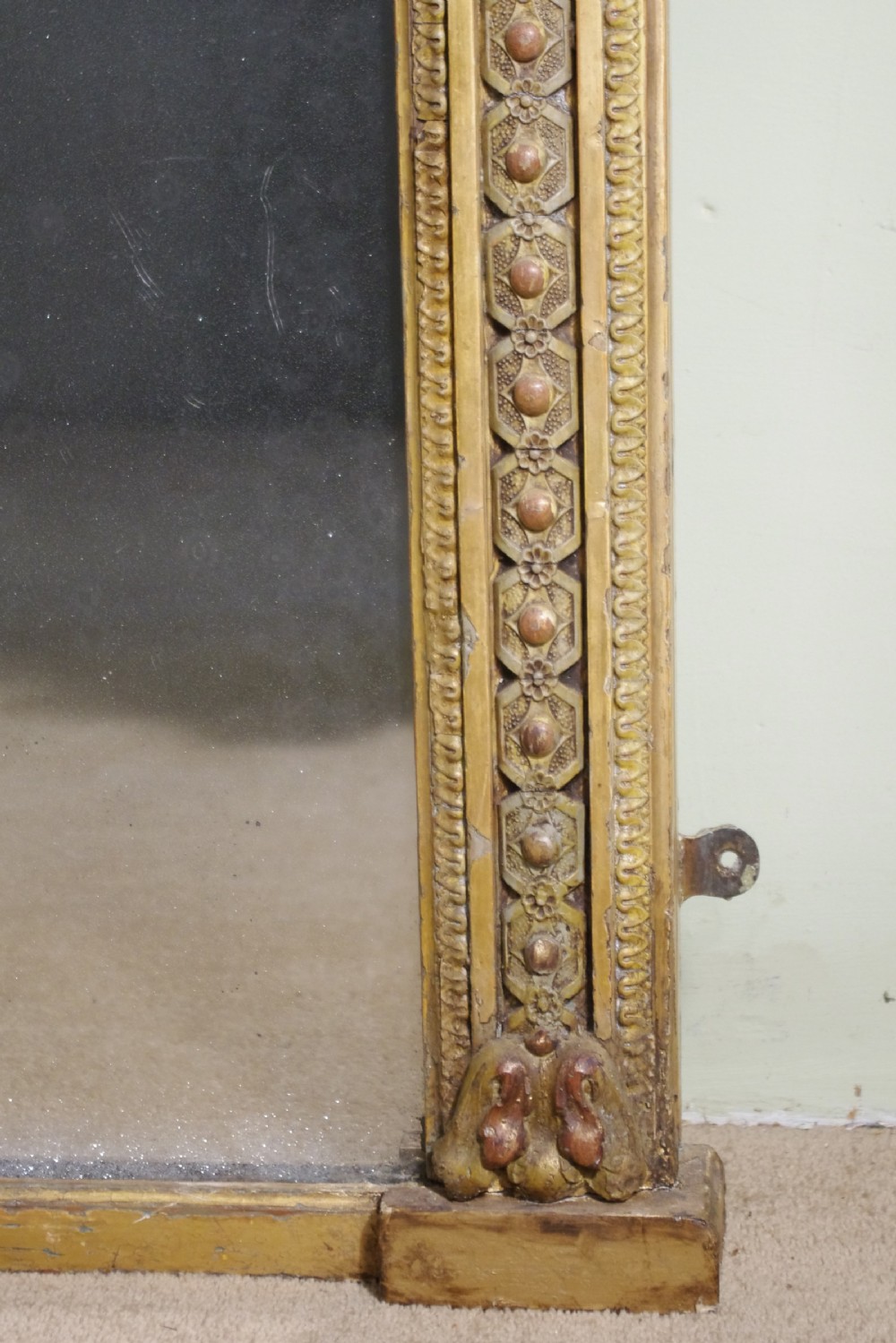 19th Century English Gilt Large Overmantle Mirror View IX