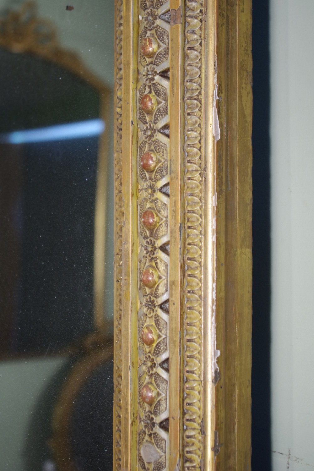 19th Century English Gilt Large Overmantle Mirror View X
