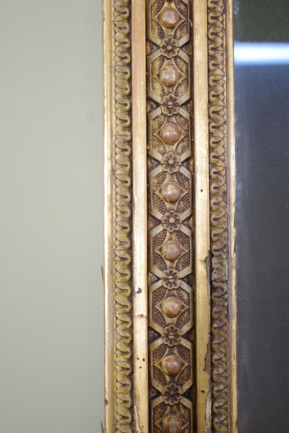 19th Century English Gilt Large Overmantle Mirror View XI