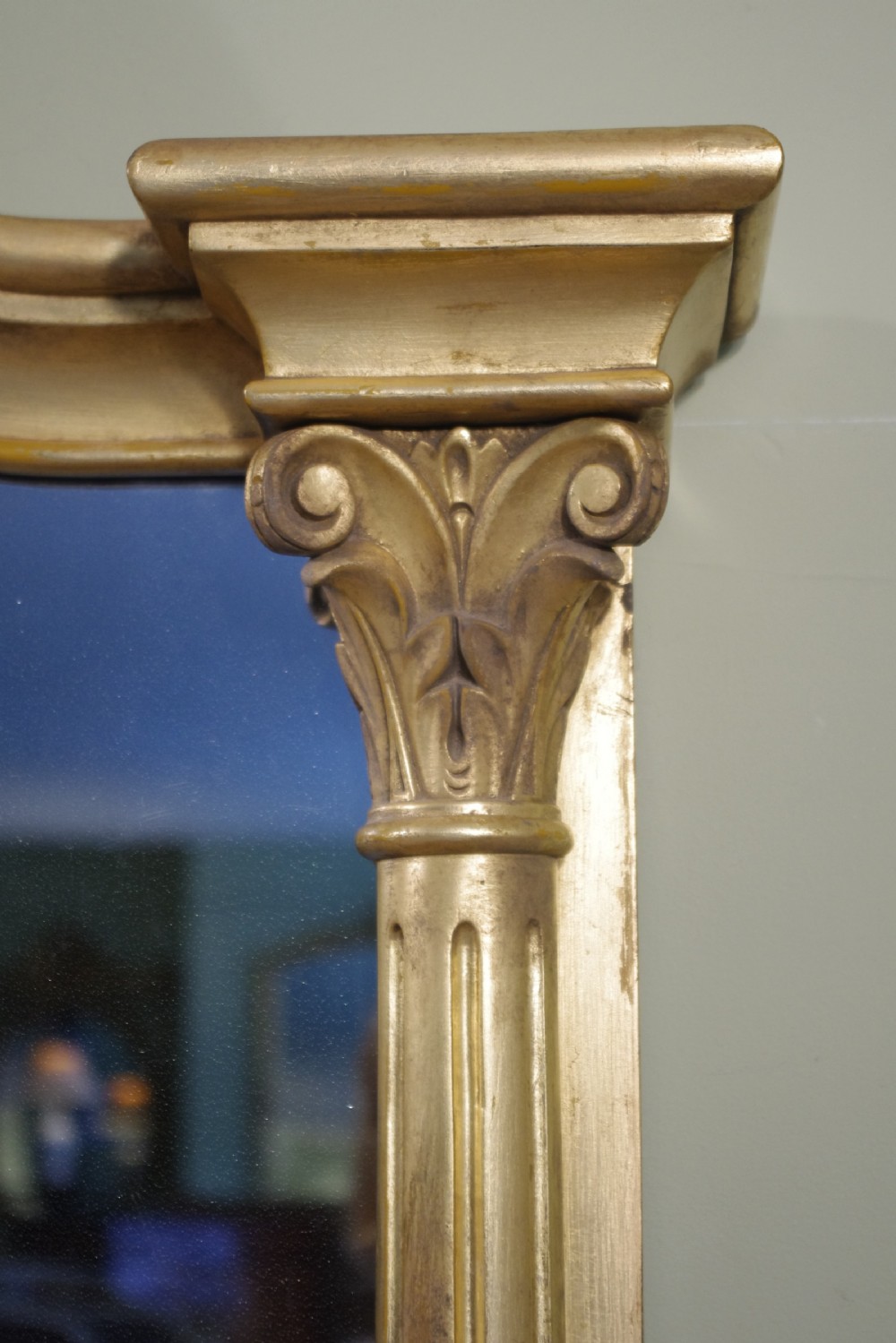 English Victorian Gilt Large Overmantle Mirror View IV