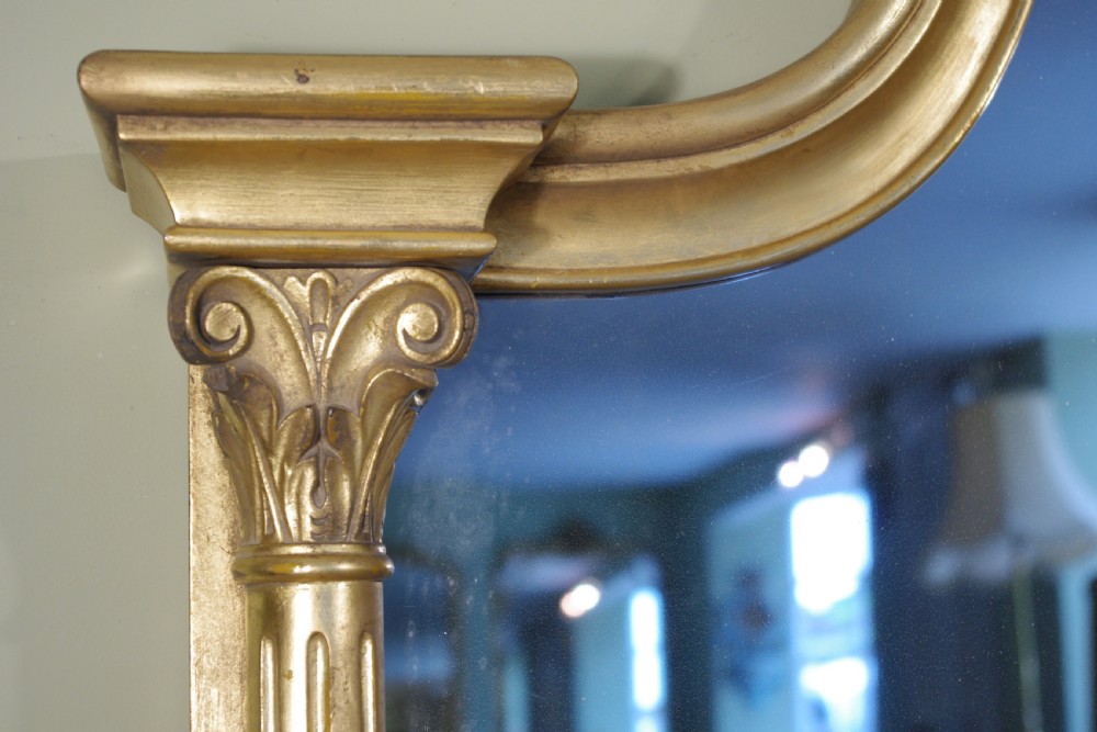 English Victorian Gilt Large Overmantle Mirror View V