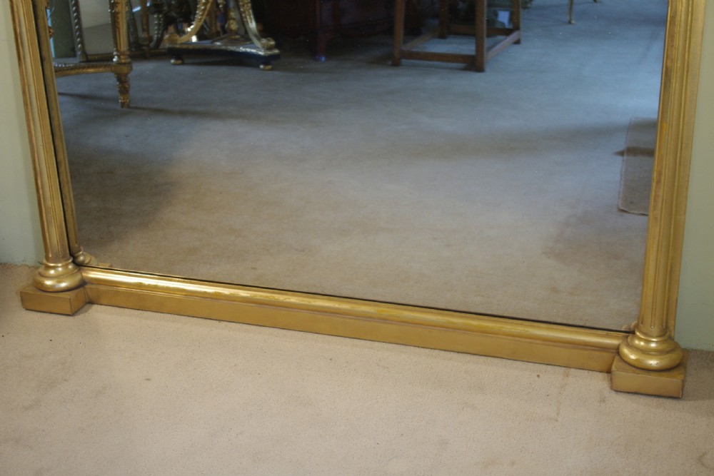 English Victorian Gilt Large Overmantle Mirror View VII