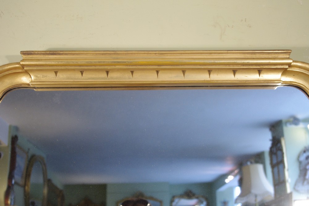 English Victorian Gilt Large Overmantle Mirror View X