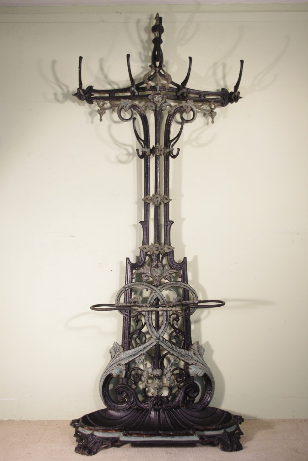 Art Nouveau Cast Iron Hall Stand