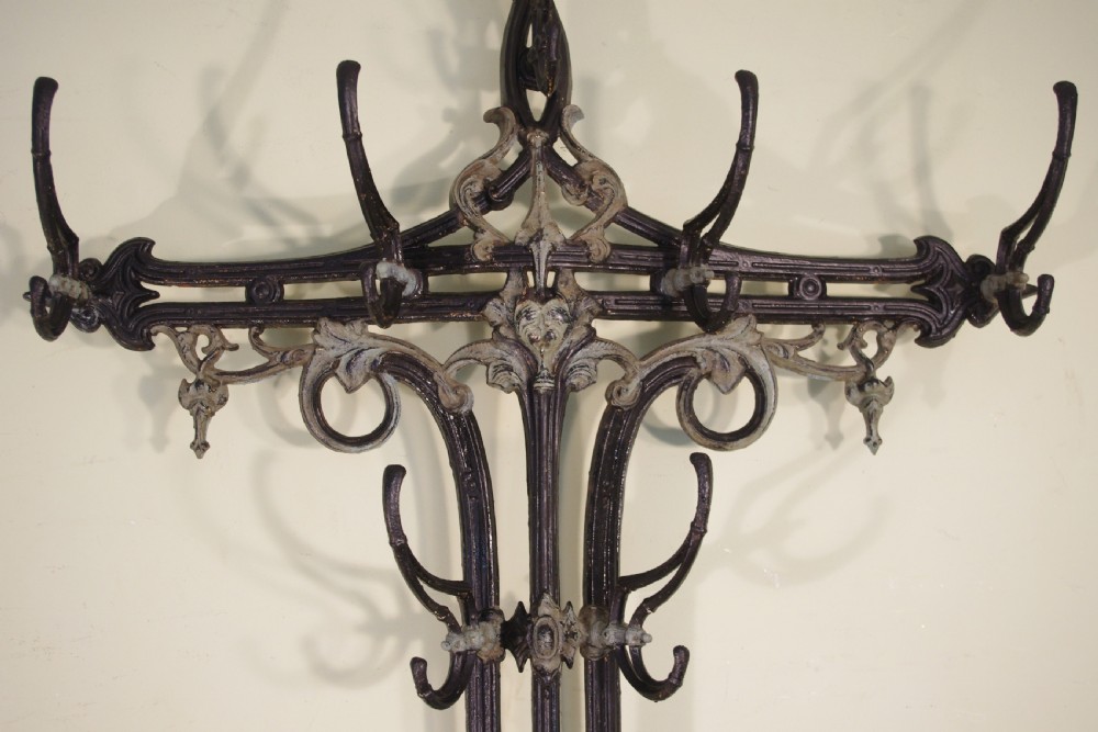 Art Nouveau Cast Iron Hall Stand View VI