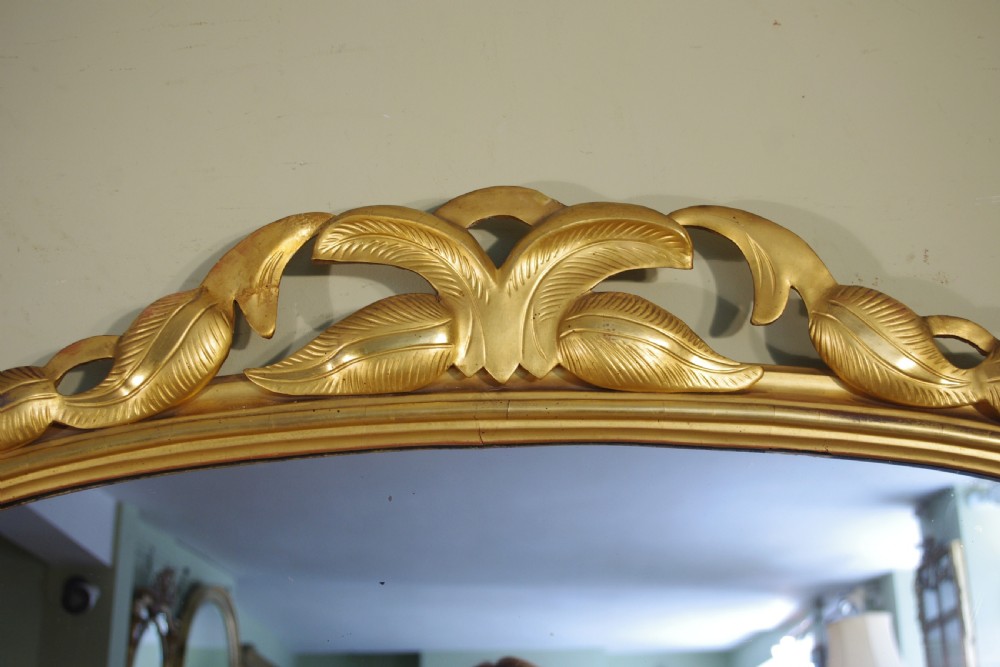 Large Gilt/Giltwood Arch Top Overmantle Mirror View III