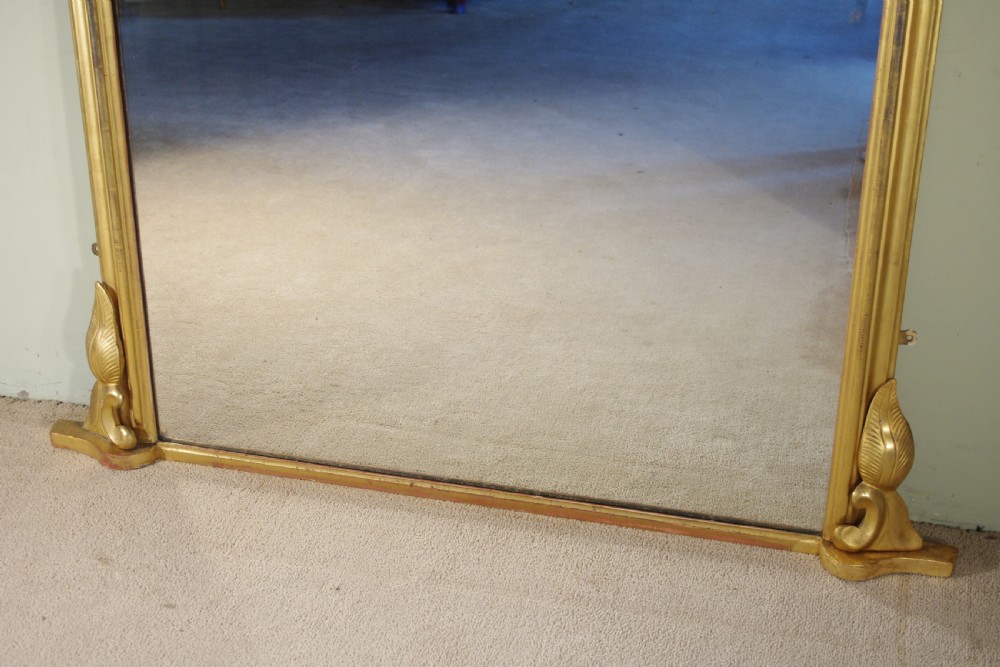 Large Gilt/Giltwood Arch Top Overmantle Mirror View VII