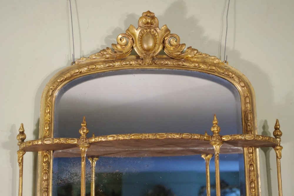 English Victorian Gilt Mirrored Wall Display Shelves/Brackets View II