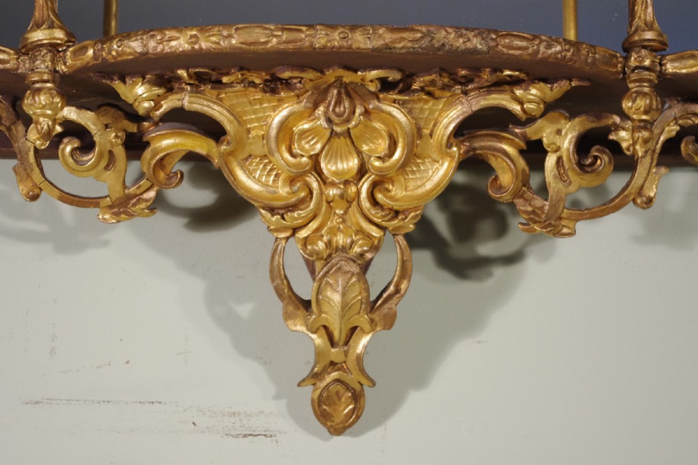 English Victorian Gilt Mirrored Wall Display Shelves/Brackets View V