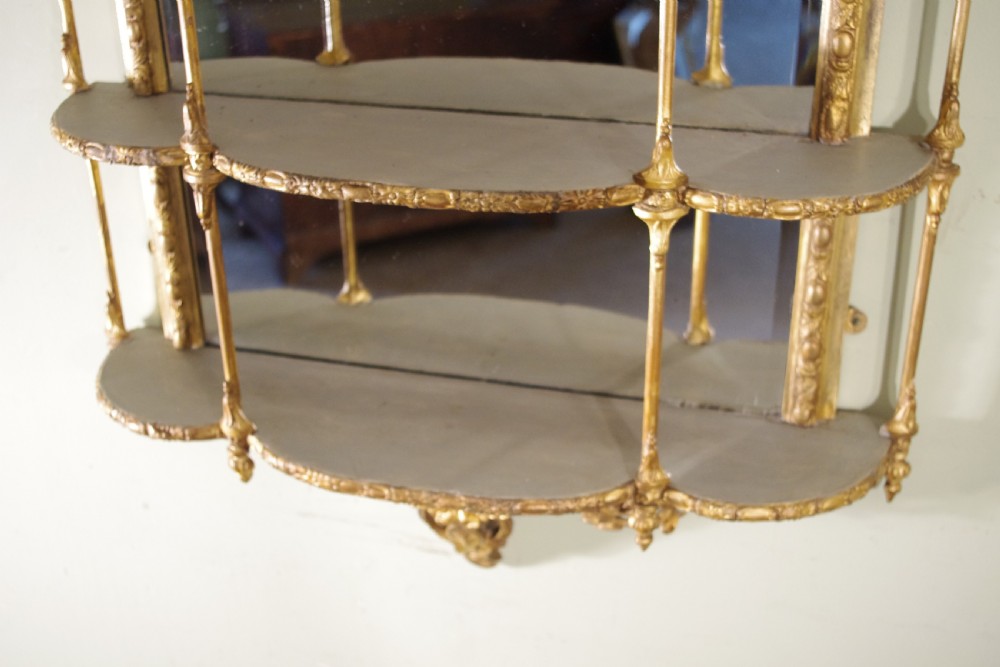 English Victorian Gilt Mirrored Wall Display Shelves/Brackets View XI