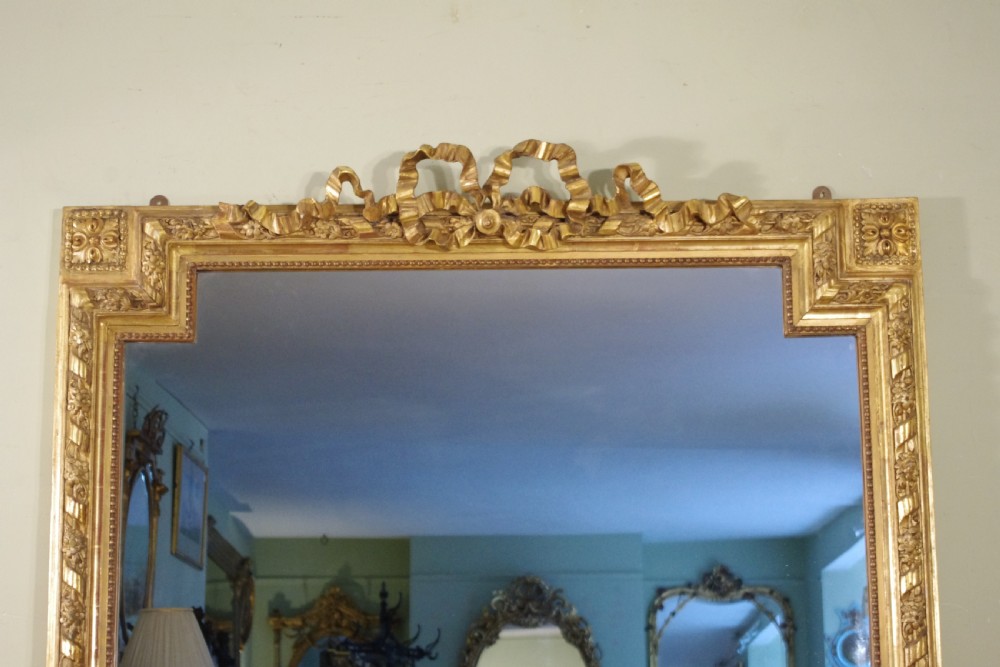Pair French Gilt Large Overmantle Mirrors View III