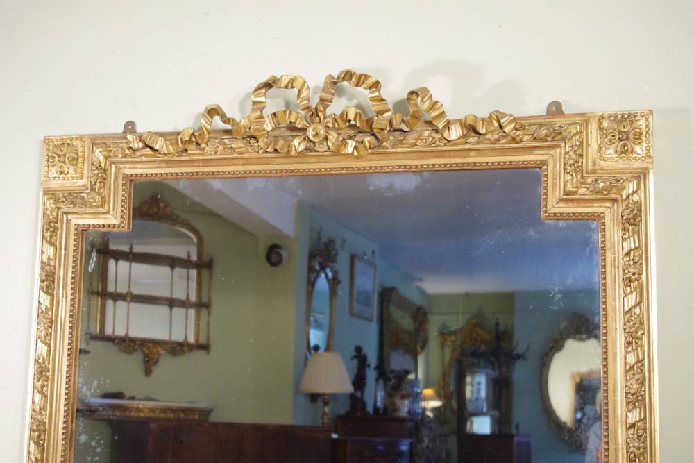 Pair French Gilt Large Overmantle Mirrors View V