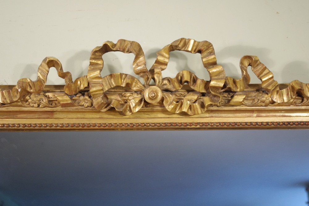 Pair French Gilt Large Overmantle Mirrors View VI