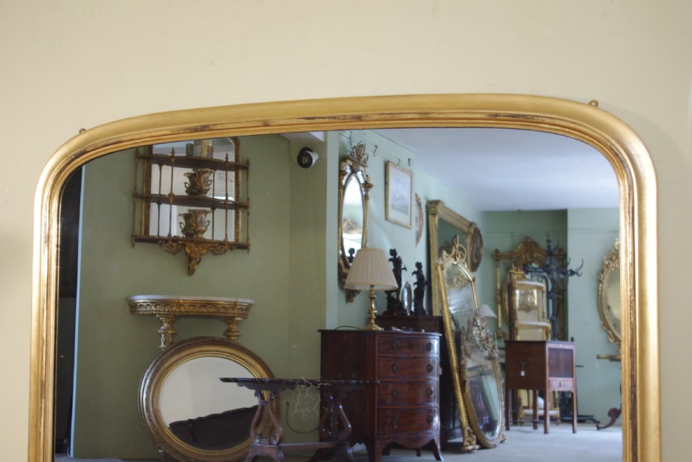 Victorian Gilt Large Arch Top Overmantle Mirror View II