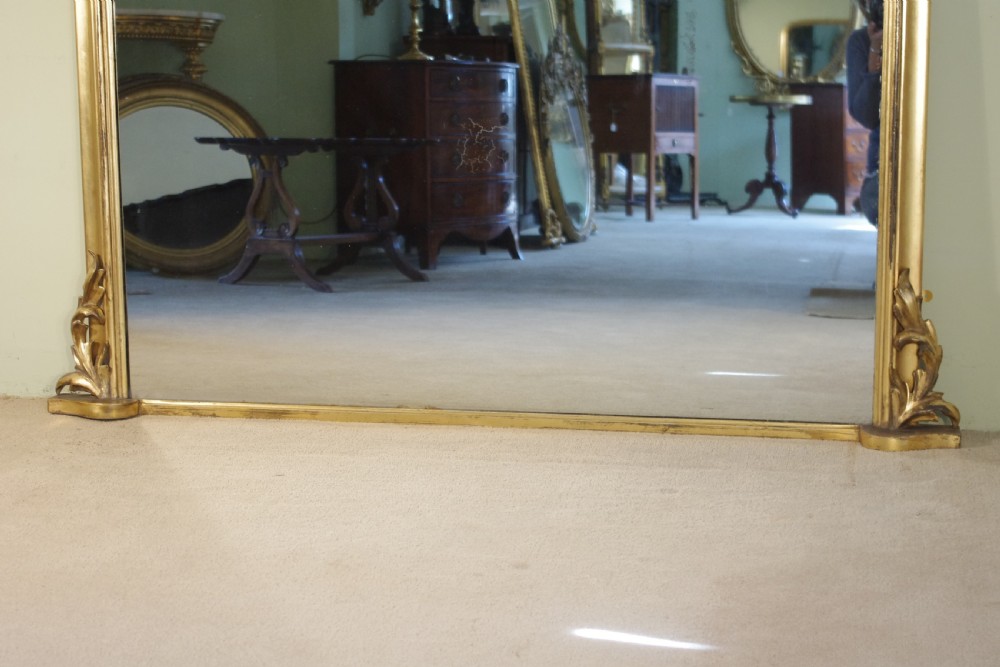 Victorian Gilt Large Arch Top Overmantle Mirror View III