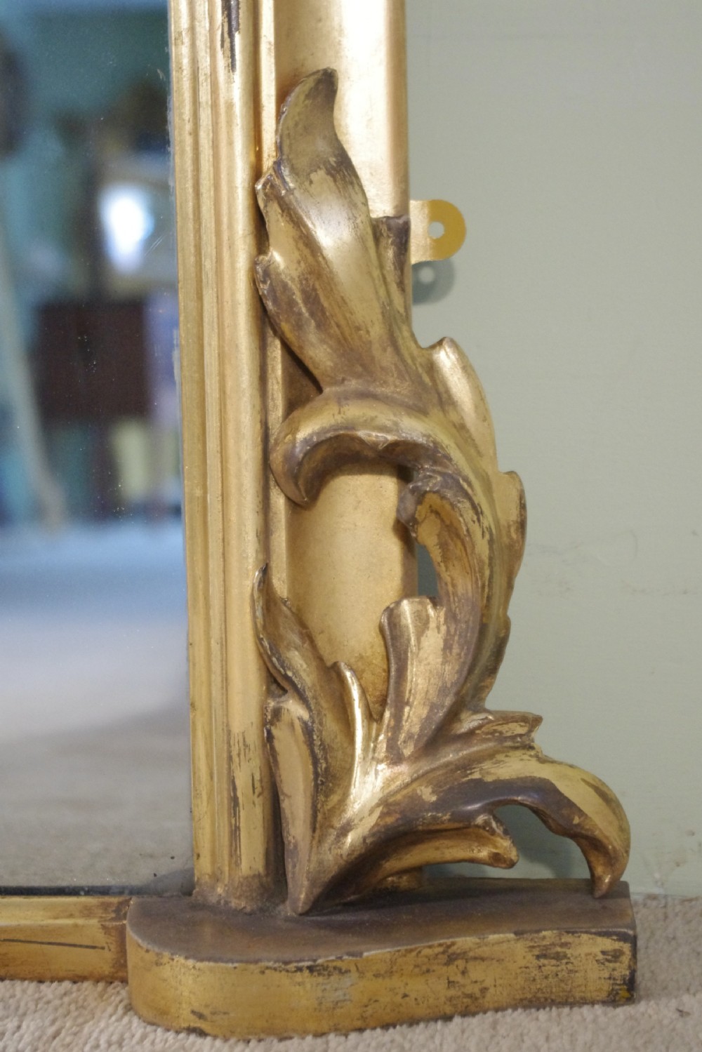 Victorian Gilt Large Arch Top Overmantle Mirror View VII