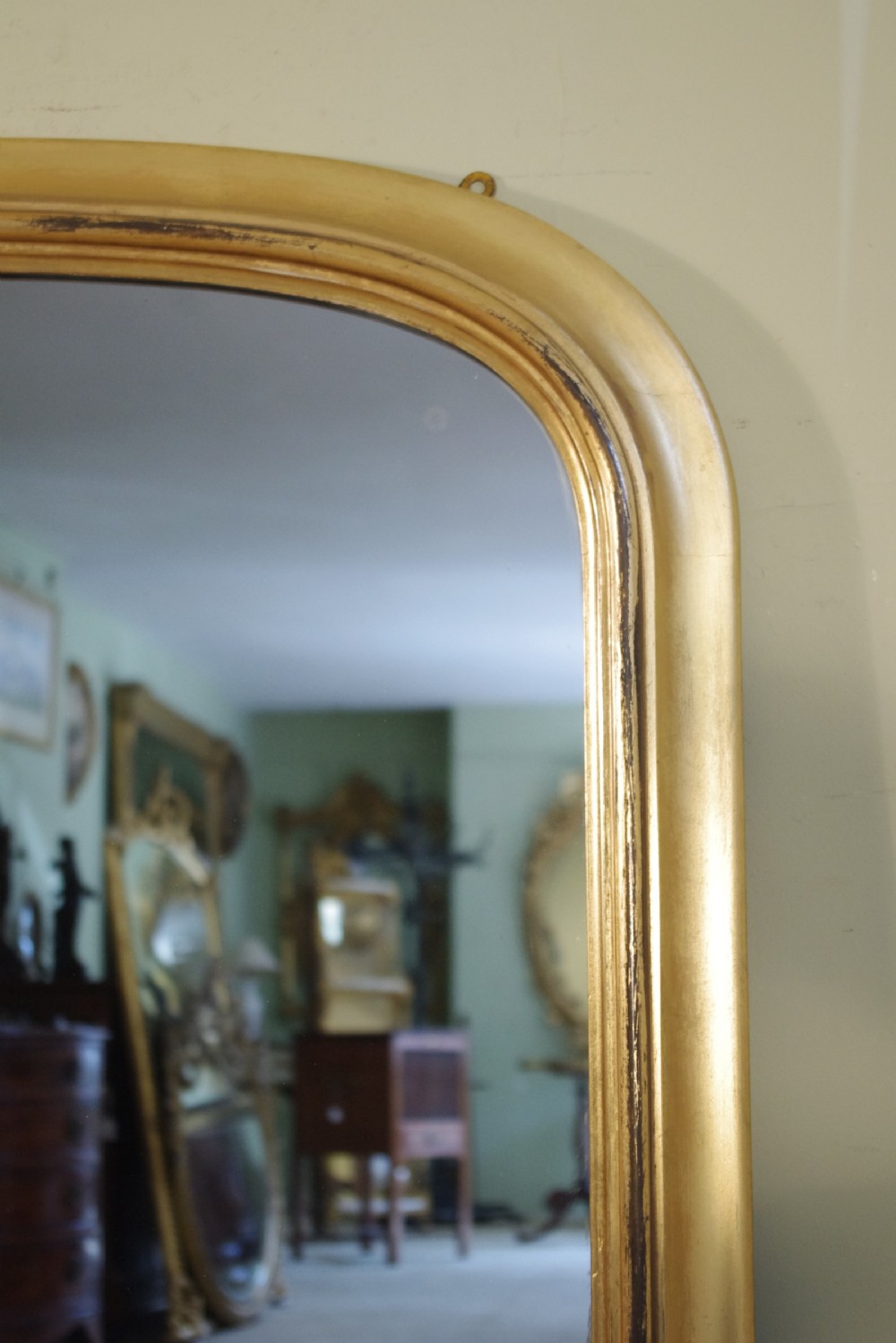 Victorian Gilt Large Arch Top Overmantle Mirror View VIII