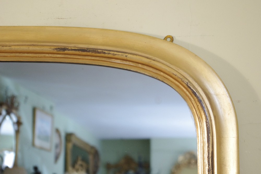 Victorian Gilt Large Arch Top Overmantle Mirror View IX