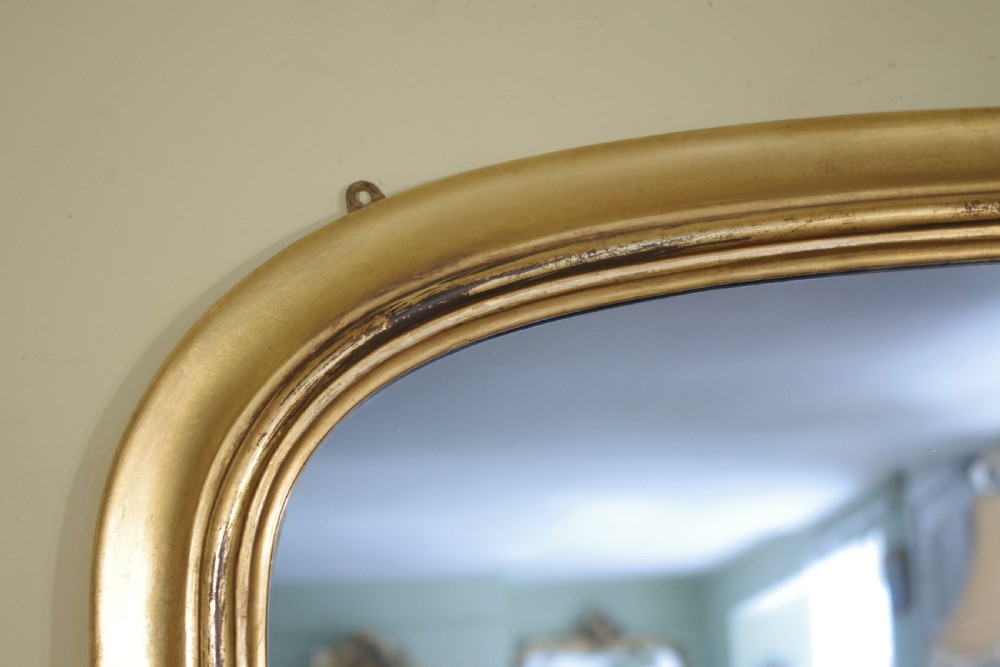Victorian Gilt Large Arch Top Overmantle Mirror View X